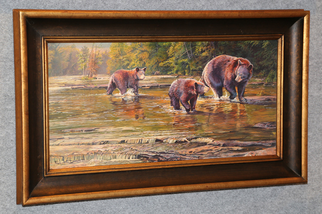 Between the Falls - Framed 29.5" x 17.5". Not necessarily this frame but of similar size and qualilt